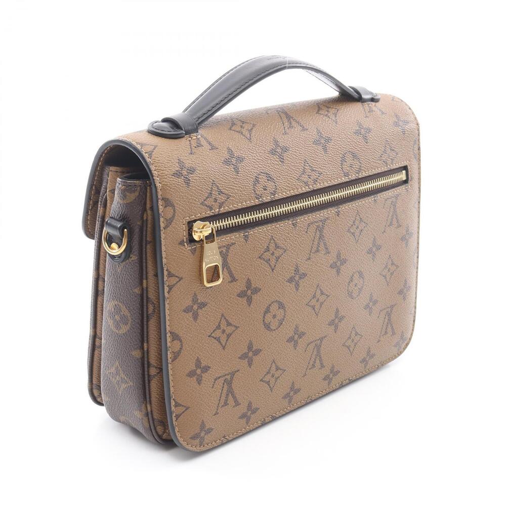 Louis Vuitton Pochette Metis Handbag Canvas Leather Monogram Reverse Brown